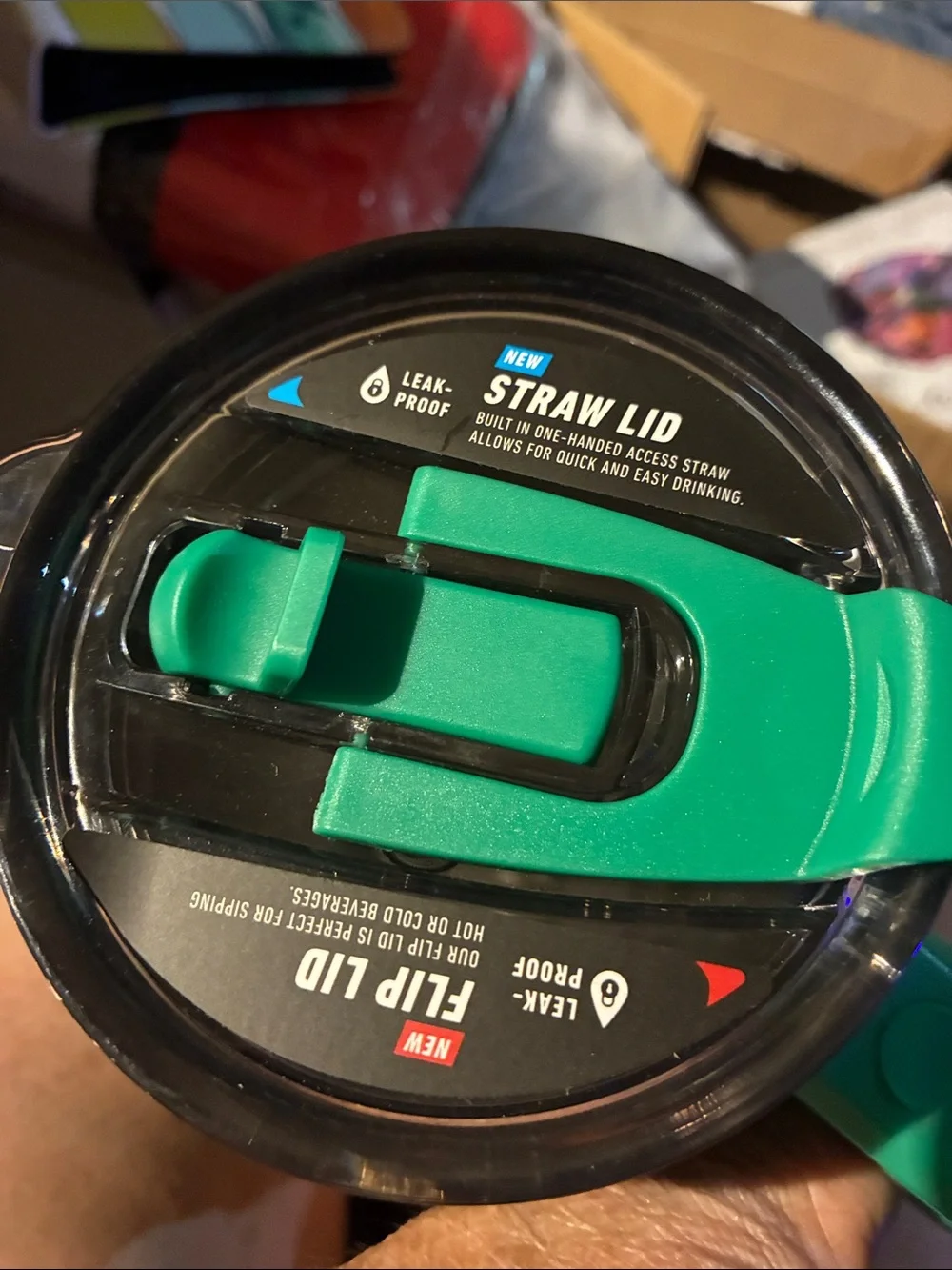 Insulated Travel Mug - Metallic Green with green Handle
